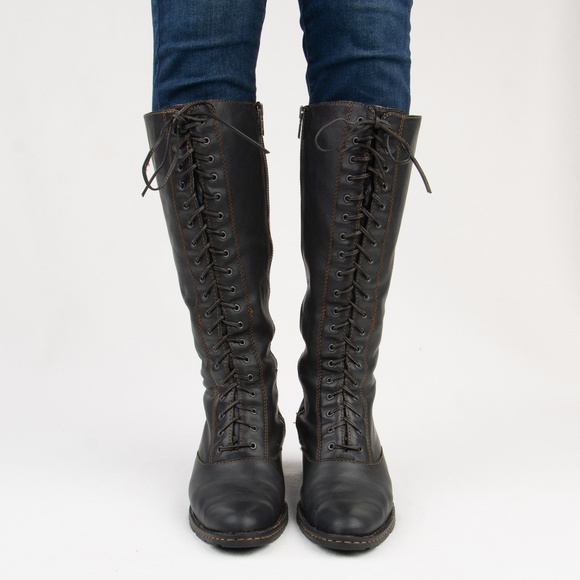 Born Shoes - Born Wickham Zip & Lace up Knee High Boots
